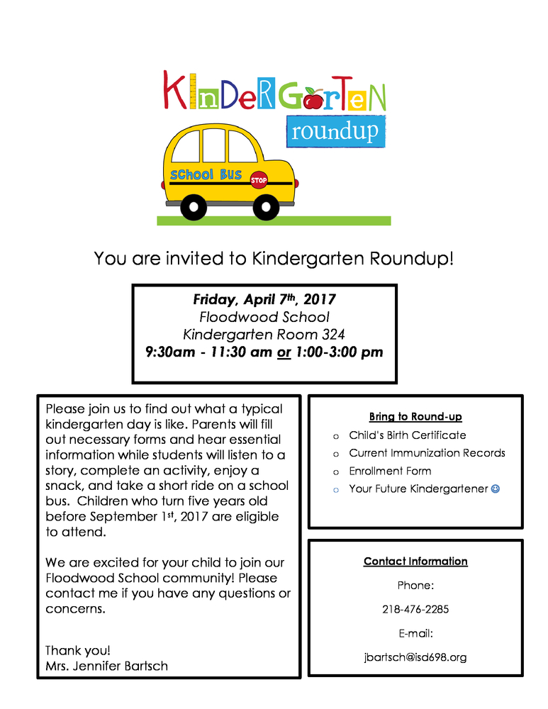 Kindergarten Roundup is on it's way!