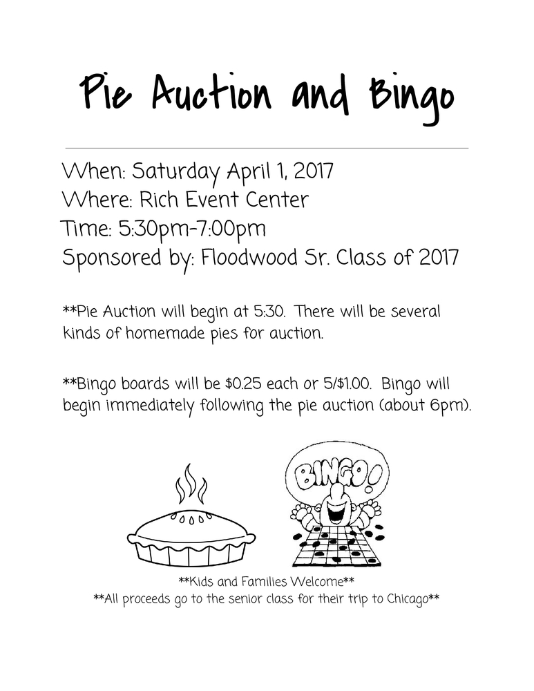 Senior Pie Auction & Bingo