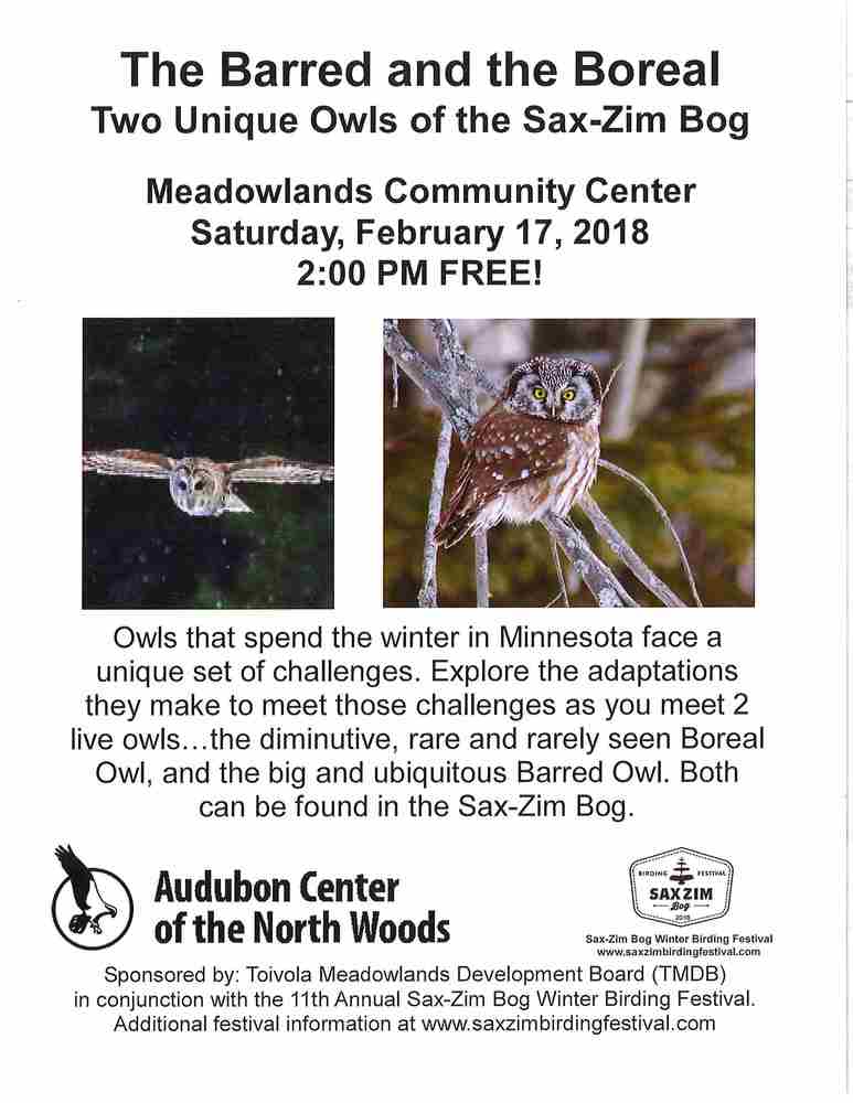 Sax Zim Bog Birding Festival Floodwood School District