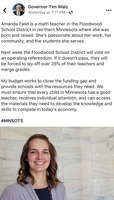 Floodwood School was represented at Governor Tim Walz's State of the State Address